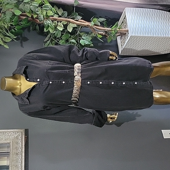 ASOS Dresses & Skirts - Asos Black Button Up Oversize Shirt Dress Size 18